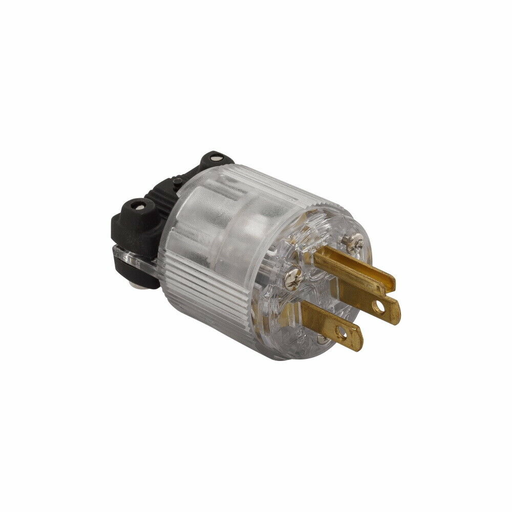 1pcs - COOPER 6266HGC 15A 125V NEMA 5-15 Hospital Grad Angle Plug 2P-3W