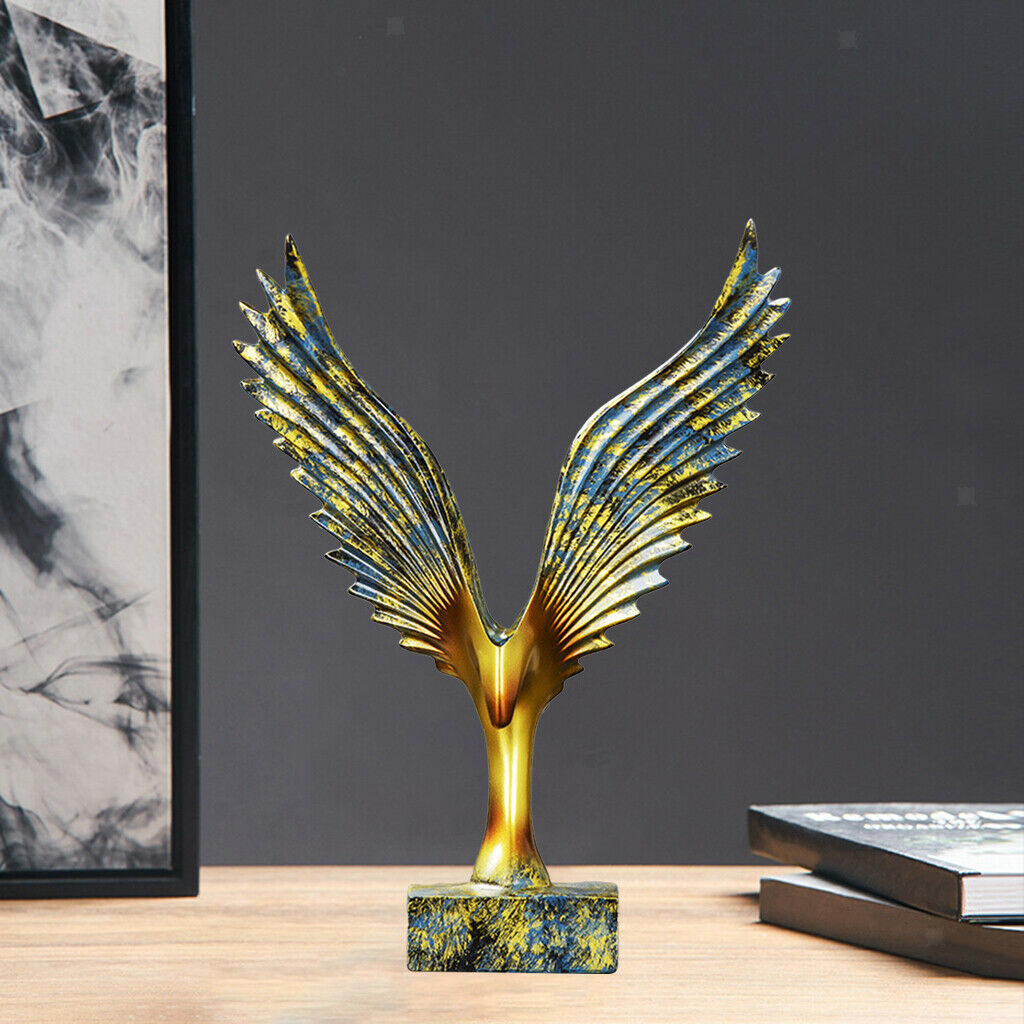 Abstract Eagle Wings Statue Fengshui Bedroom Hotel Decorative Ornaments