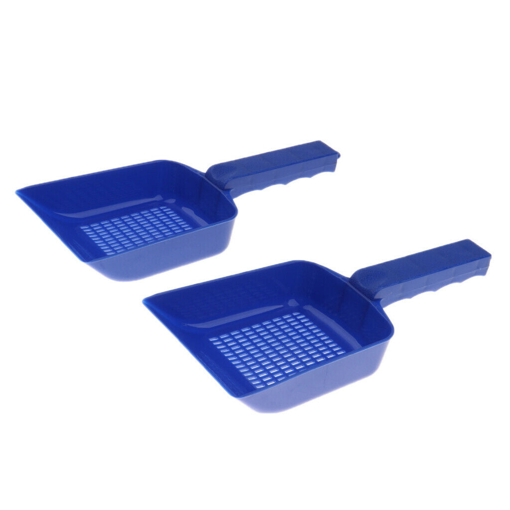2 pcs Aquarium Tank Plastic Gravel Strainer Shovel Sand Scraper Scoop Tool