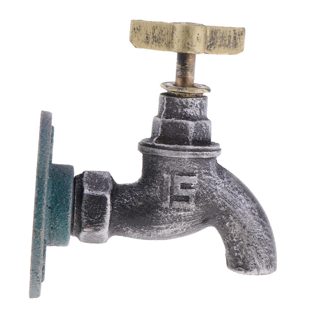 Set of 2 Rustic Spigot Handle Knob Hook Wall Hook f/ Laundry Living Room
