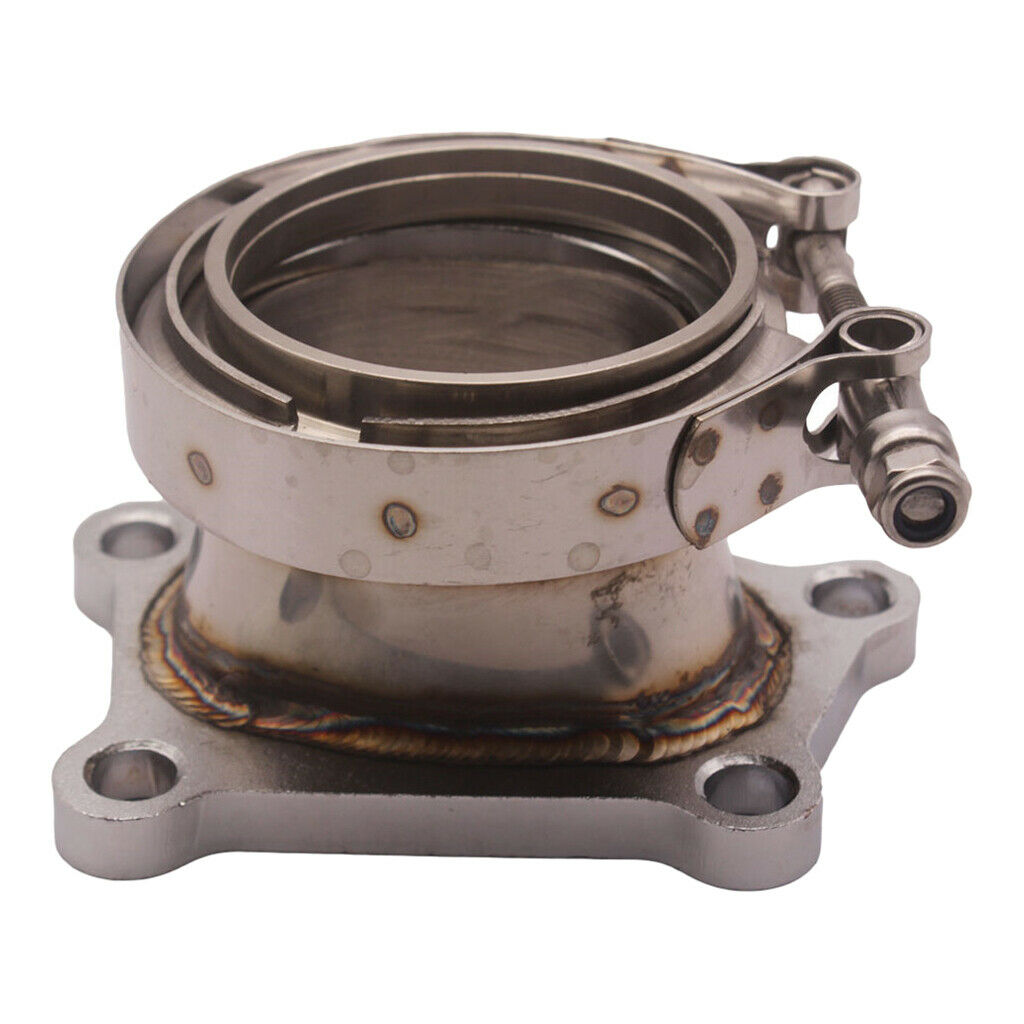1Set 76mm 3" V-Band Turbo Conversion Flange w/ Clamp Kit For Mazdaspeed 6