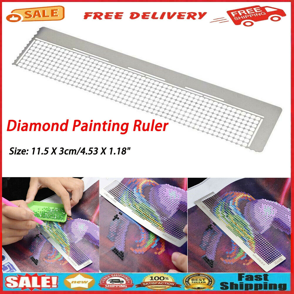 Stainless Steel Diamond Painting Ruler for DIY Sewing Embroidery Patchwork Tool