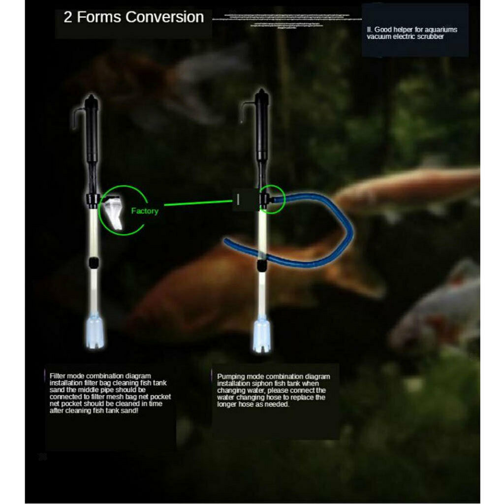Electric Aquarium Gravel Cleaner, Cleaner Water Filter Washer Siphon Cleaning