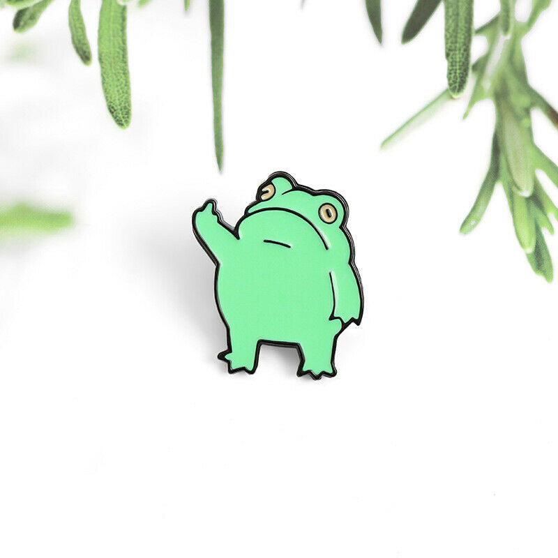 Enamel Pins Frog Brooch Collar Pin For Women Clothes Badges For Backpa.l8