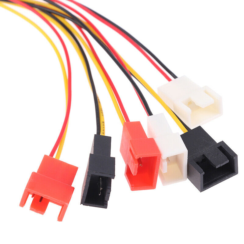 4Pin Molex to 3Pin Fan Power Cable Adapter Connector 12V 7V 5V Cooling Fa.l8