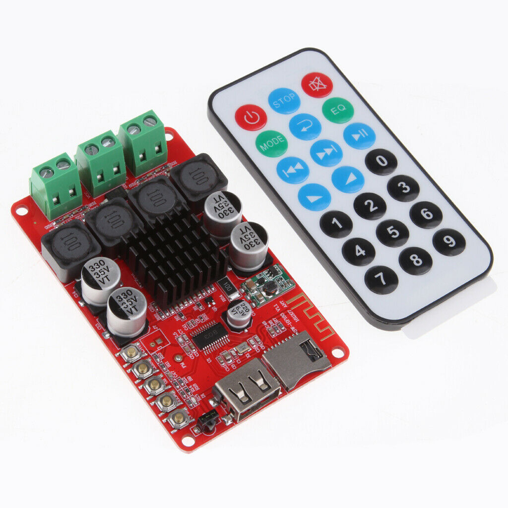 TPA3116 2X50W bluetooth digital amplifier board and remote control