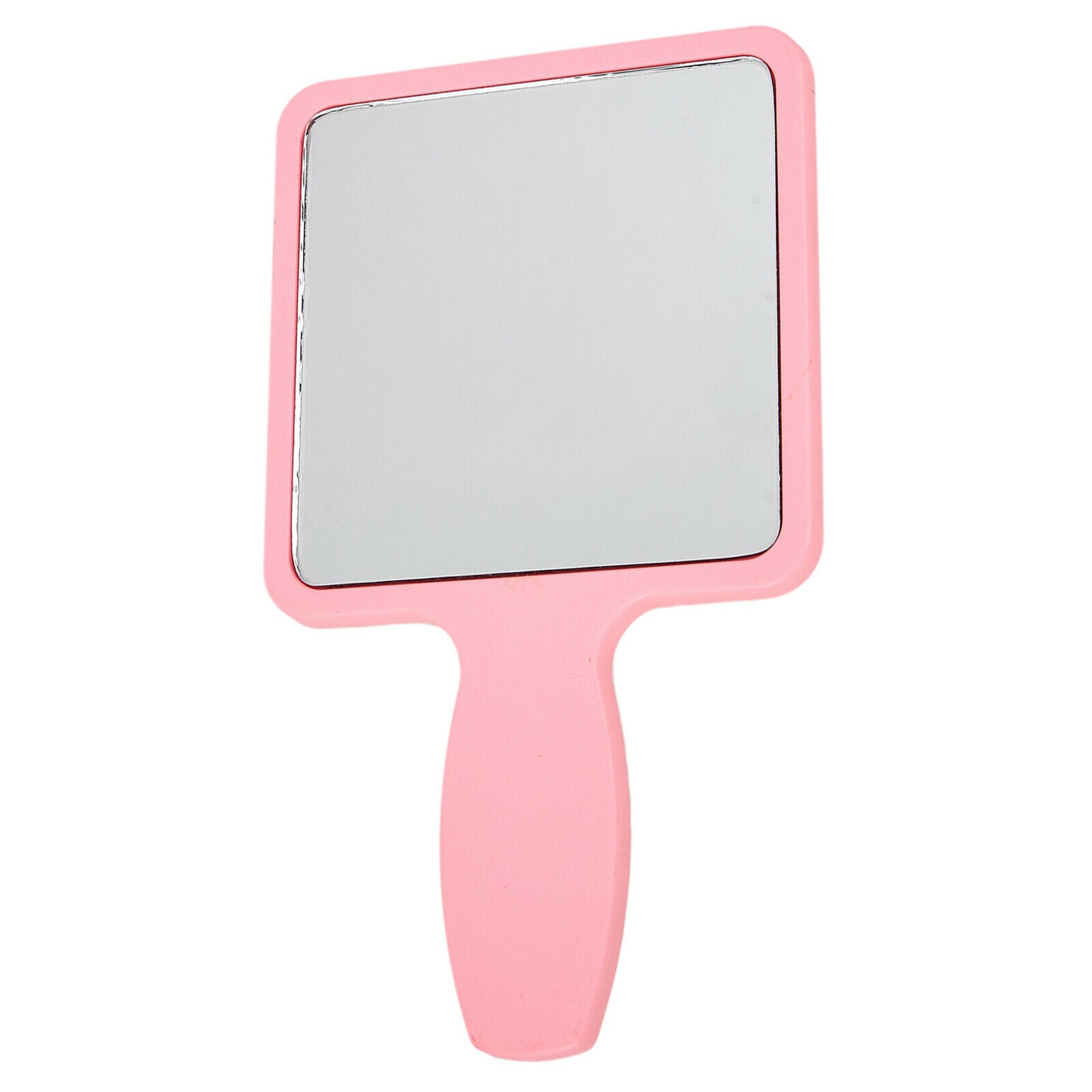 Compact Cute Makeup Square Shaped Mirror Handheld Single Side Pink