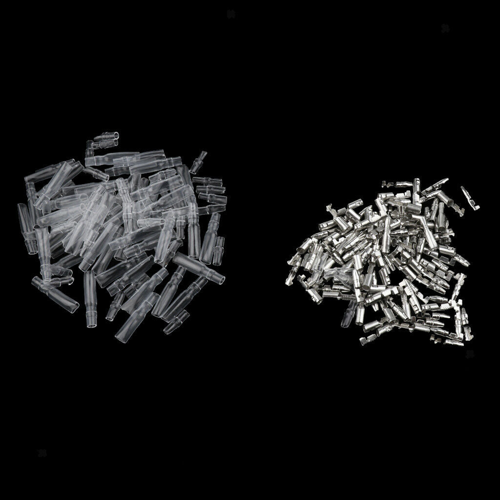200x 3.9mm Car Motorcycle Brass  Connectors Male&Female Wire Terminals
