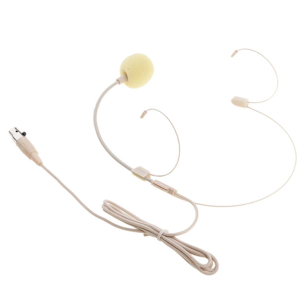 Double Earhook Wired Telescopic Headworn Condenser Microphone XLR 3Pin