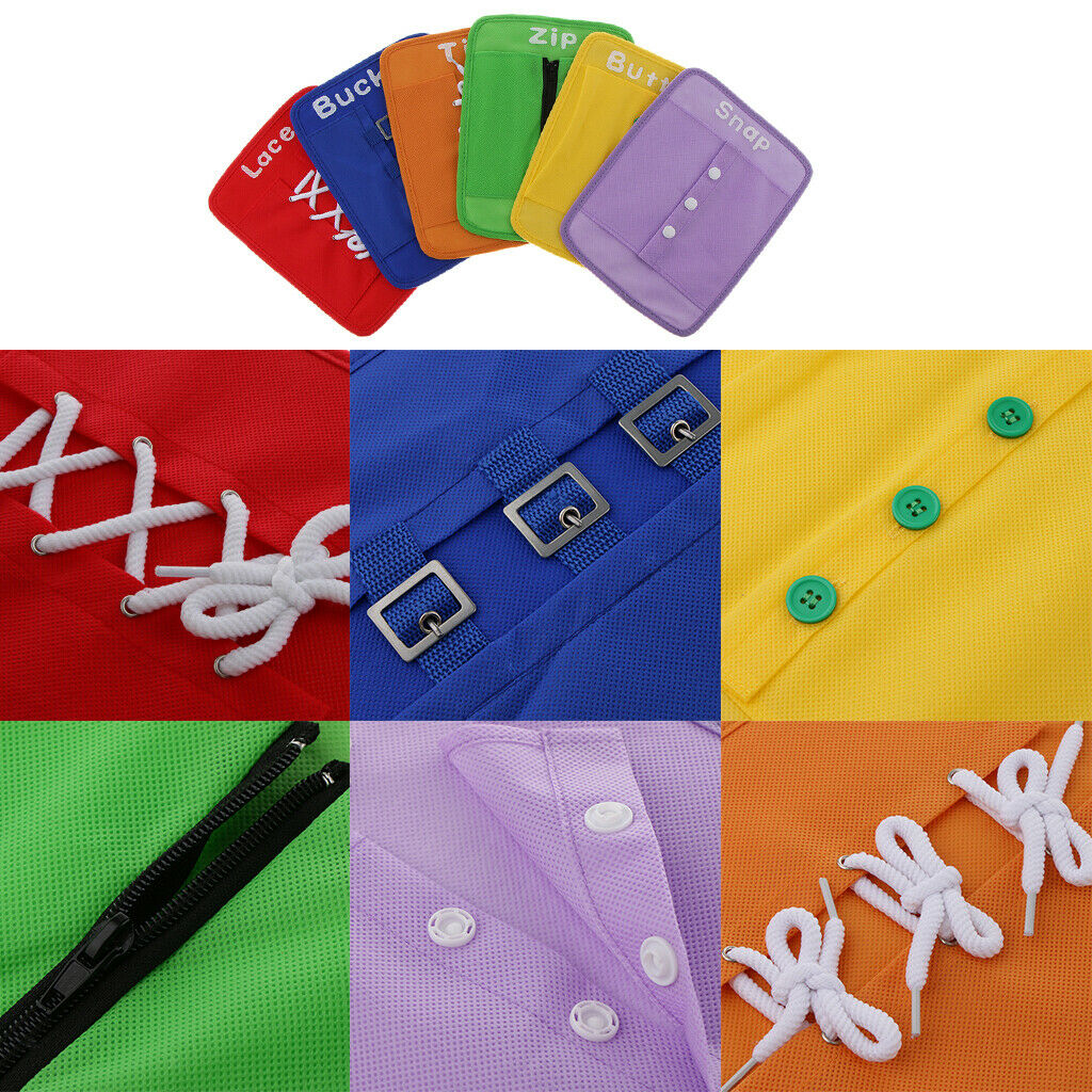 Set   of   Kids   Learn   To   Zip   Button   Snap   Buckle   Tie   Lace