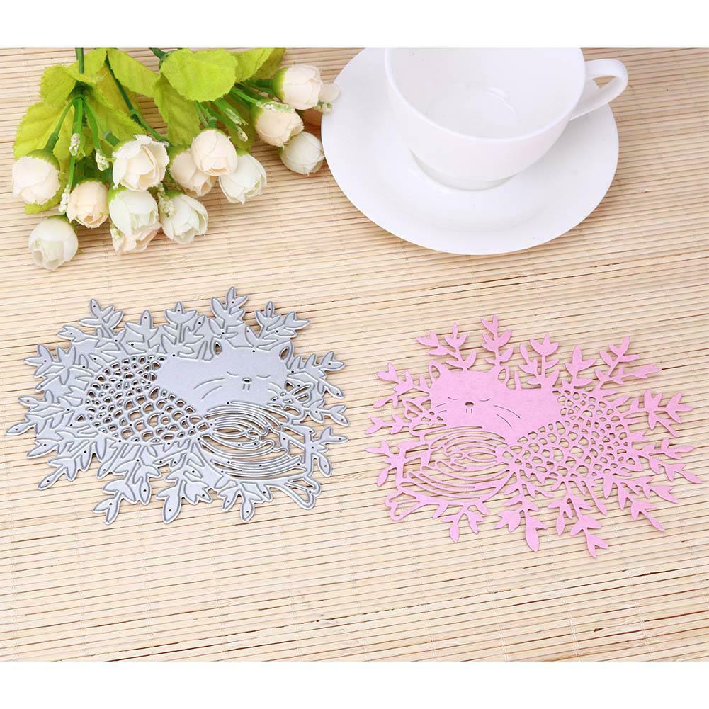 1pc Cute Cat DIY Metal Cutting Embossing Craft Dies Stencil Paper Card @