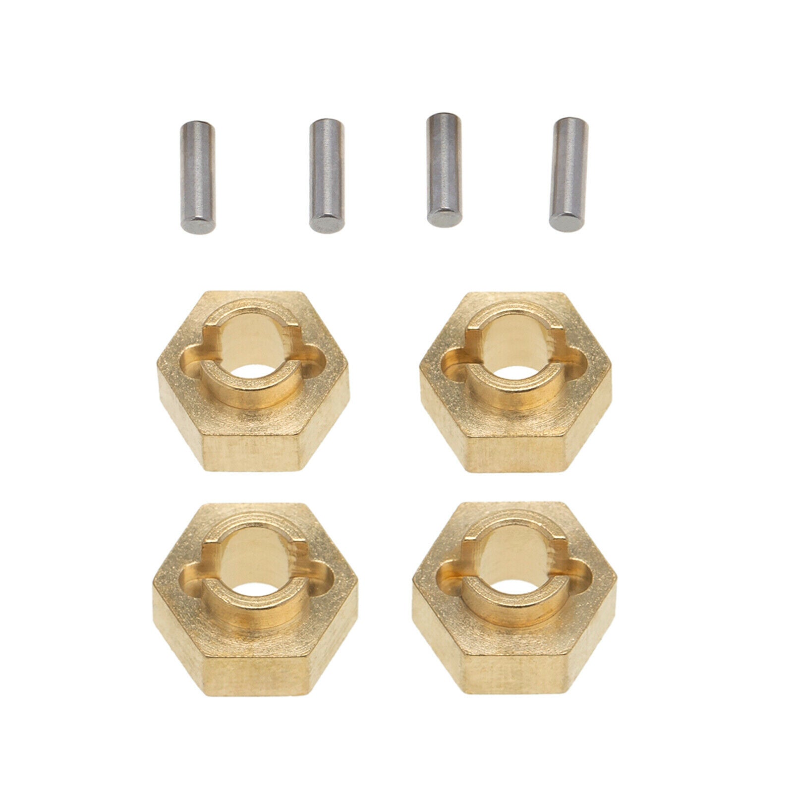 4x 1/24 RC 3mm Brass Hex Adapter for Axial SCX24 AXI00001 Car DIY Parts