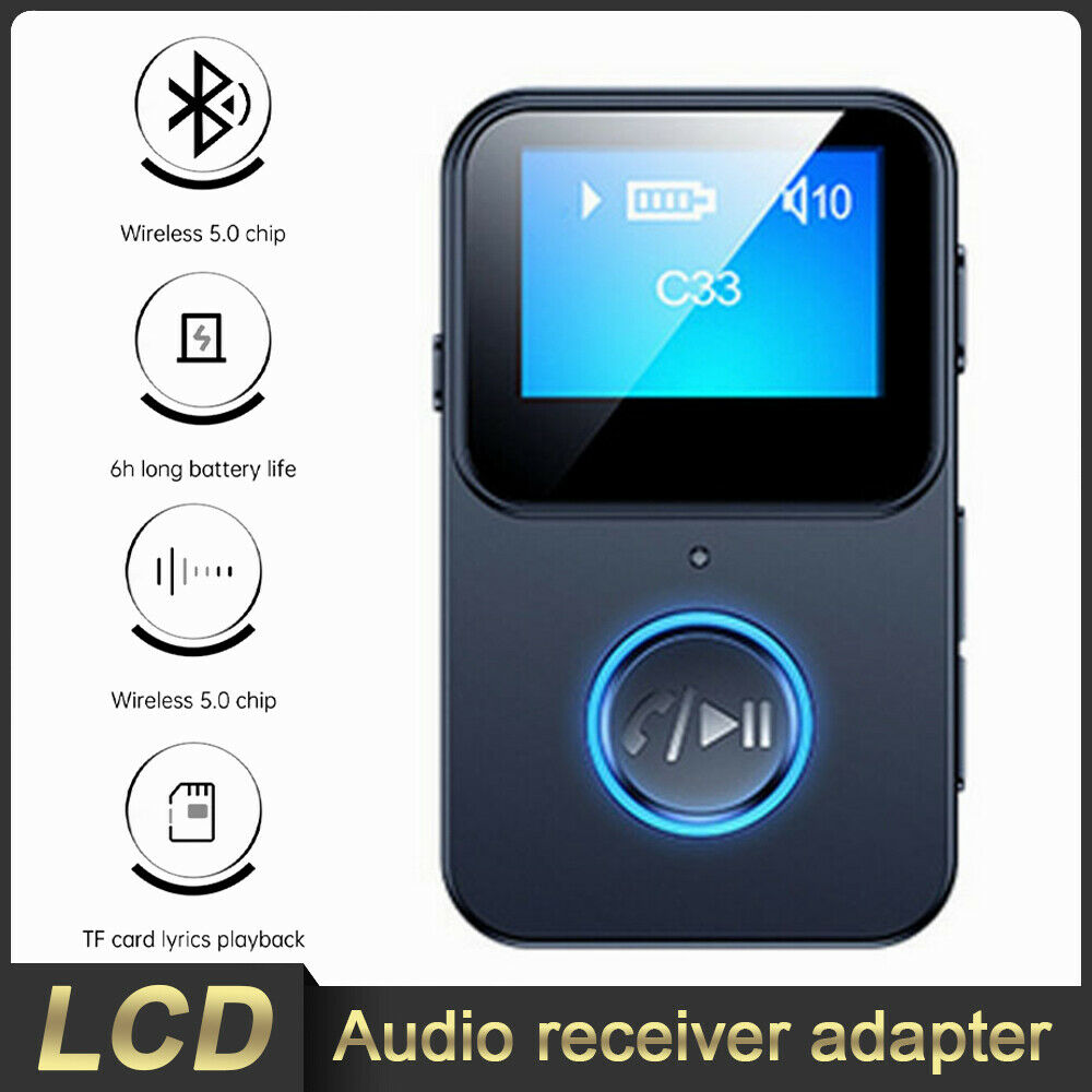 Audio Receiver Adapter LCD Display MP3 Music TF Player Wireless FM Transmitter