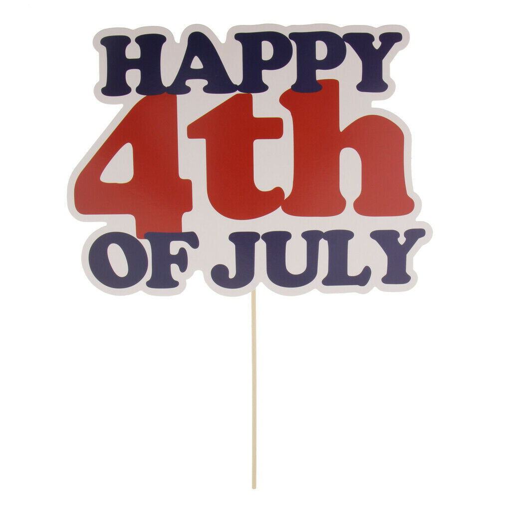 24 Pieces Happy 4th of July Photo Booth Prop USA Independent Day Supplier
