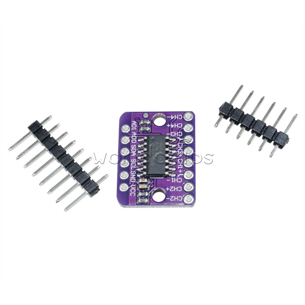 4-Channel MCP3424 ADC Programmable Gain Amplifier A/D For Raspberry Pi Ardruino
