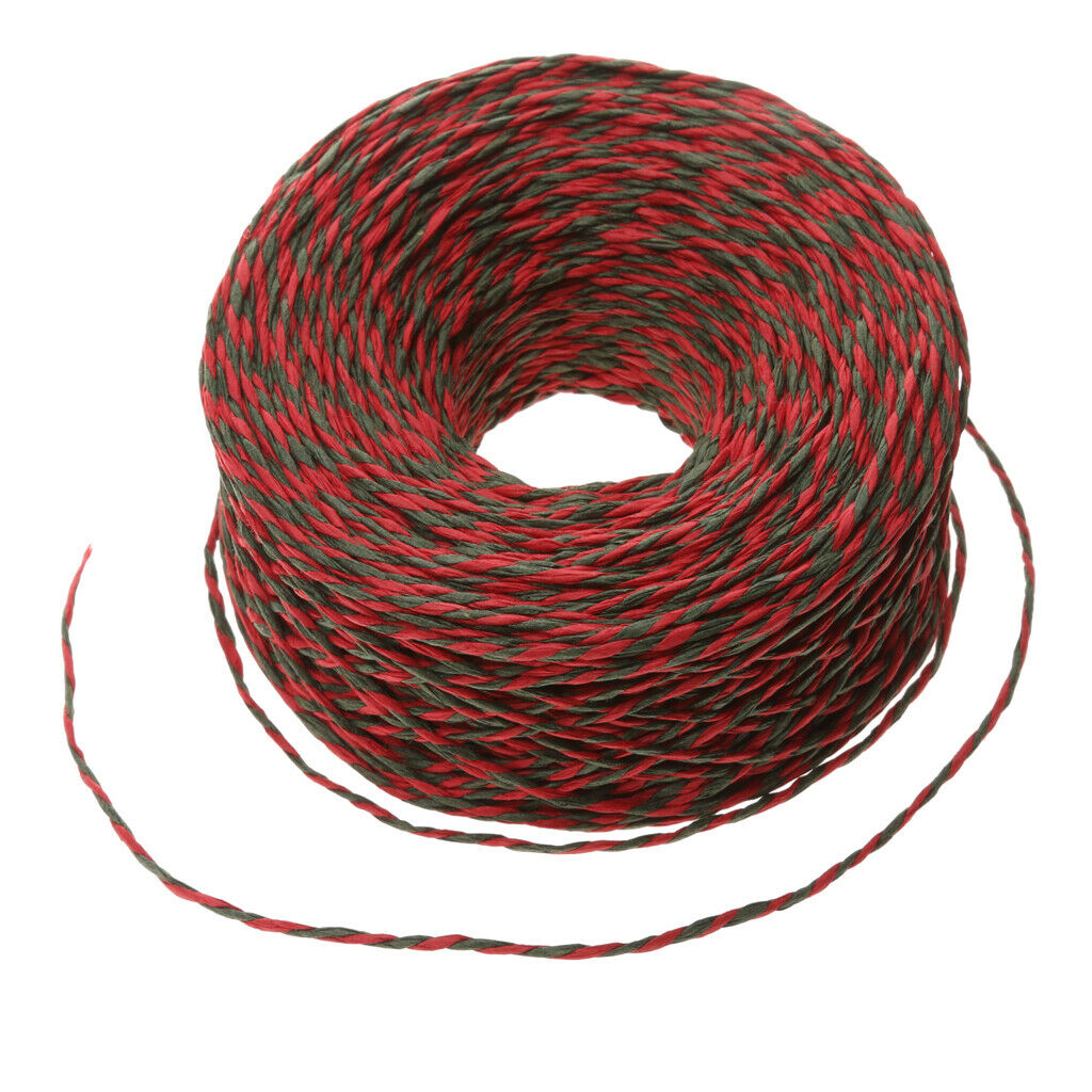 100 Metres Paper String Twine Christmas DIY Craft Supplies Red Green