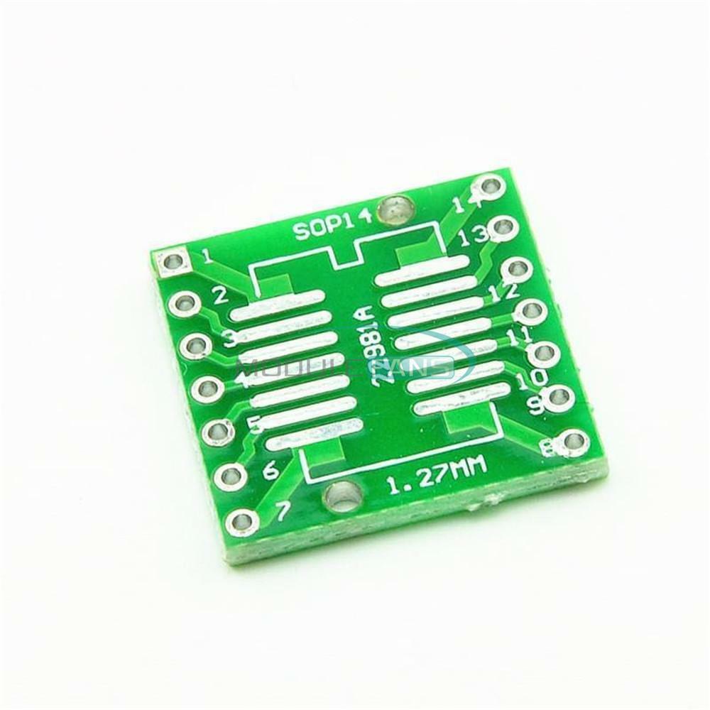 20PCS SOP14 SSOP14 TSSOP14 to DIP14 PCB SMD DIP/Adapter plate Pitch 1.27/0.65mm