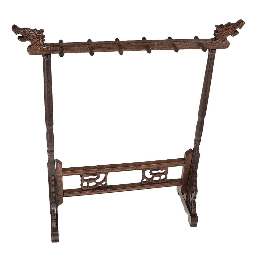 Carved Calligraphy Painting Writing Brush Pen Storage Rack Holder Hanger