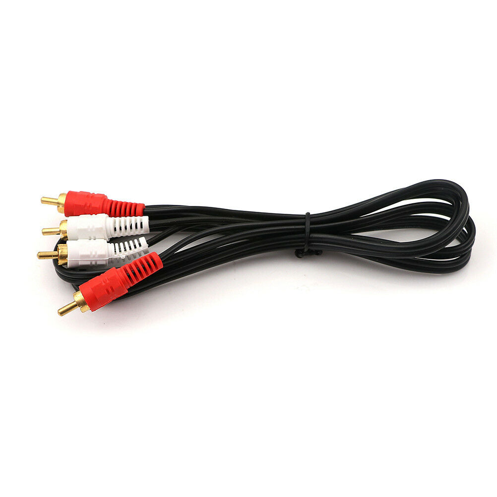 Dual RCA 2RCA Phono Plug Male to Male Audio Cable Lead Connector 1.5M^.l8