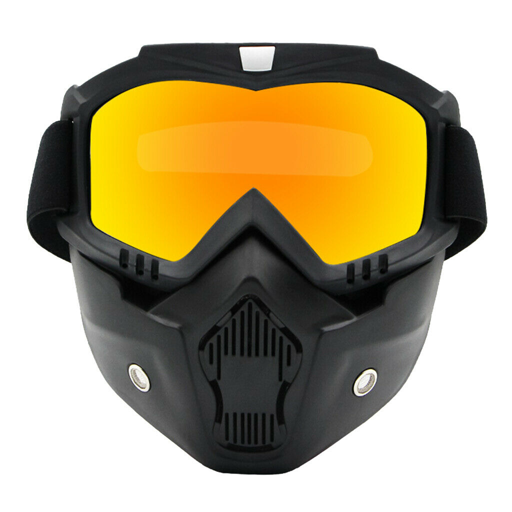 2PCS Windproof Retro Black Motorcycle Goggles for Adults Cycling Lightweight