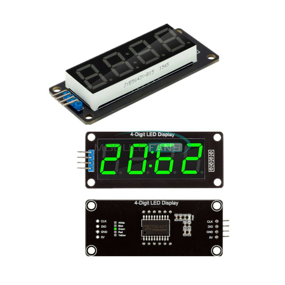 5PCS 0.56"inch Green TM1637 4-Bits Digital LED Display Clock Tube 5V for Arduino