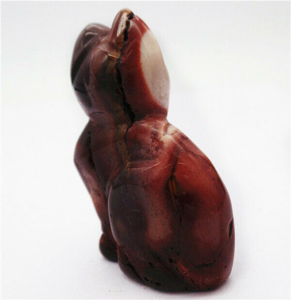 49x30x17mm Cat Decoration Natural Mookaite Gem Carved Statue Home Decor HH7965
