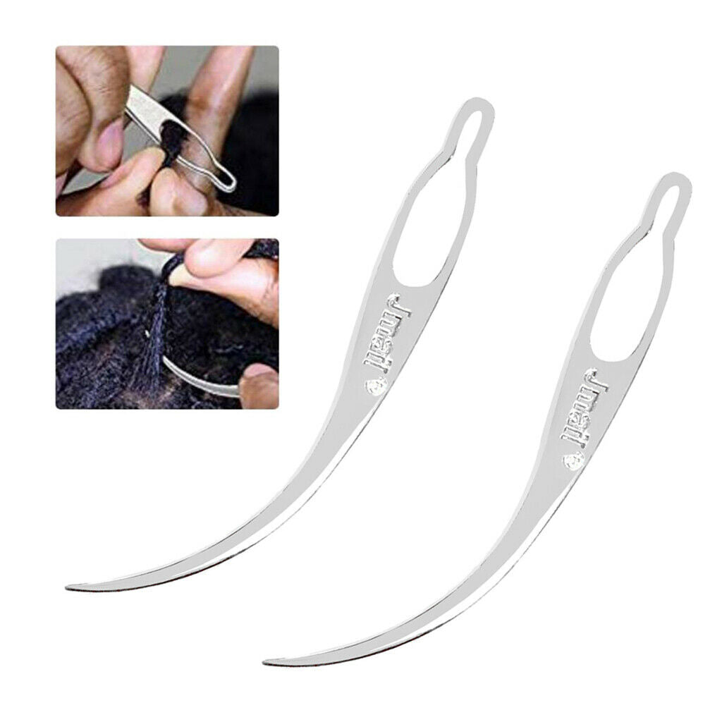 2x Dreadlocks Tool Craft Needle Crochet Interlocking Braiding Wig Making 3"