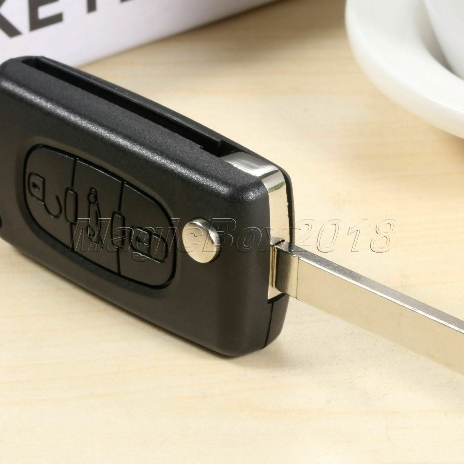 1X Remote Key Fob D46 PCF7941 3BTN VA2 Uncut Blade Fit For Car CITROEN C3 C4 C5