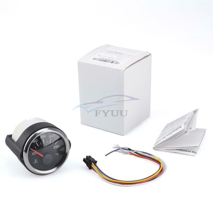 90° LED Waterproof Rustproof PMMA Car Water Temperature Meter Kit For Truck Bus
