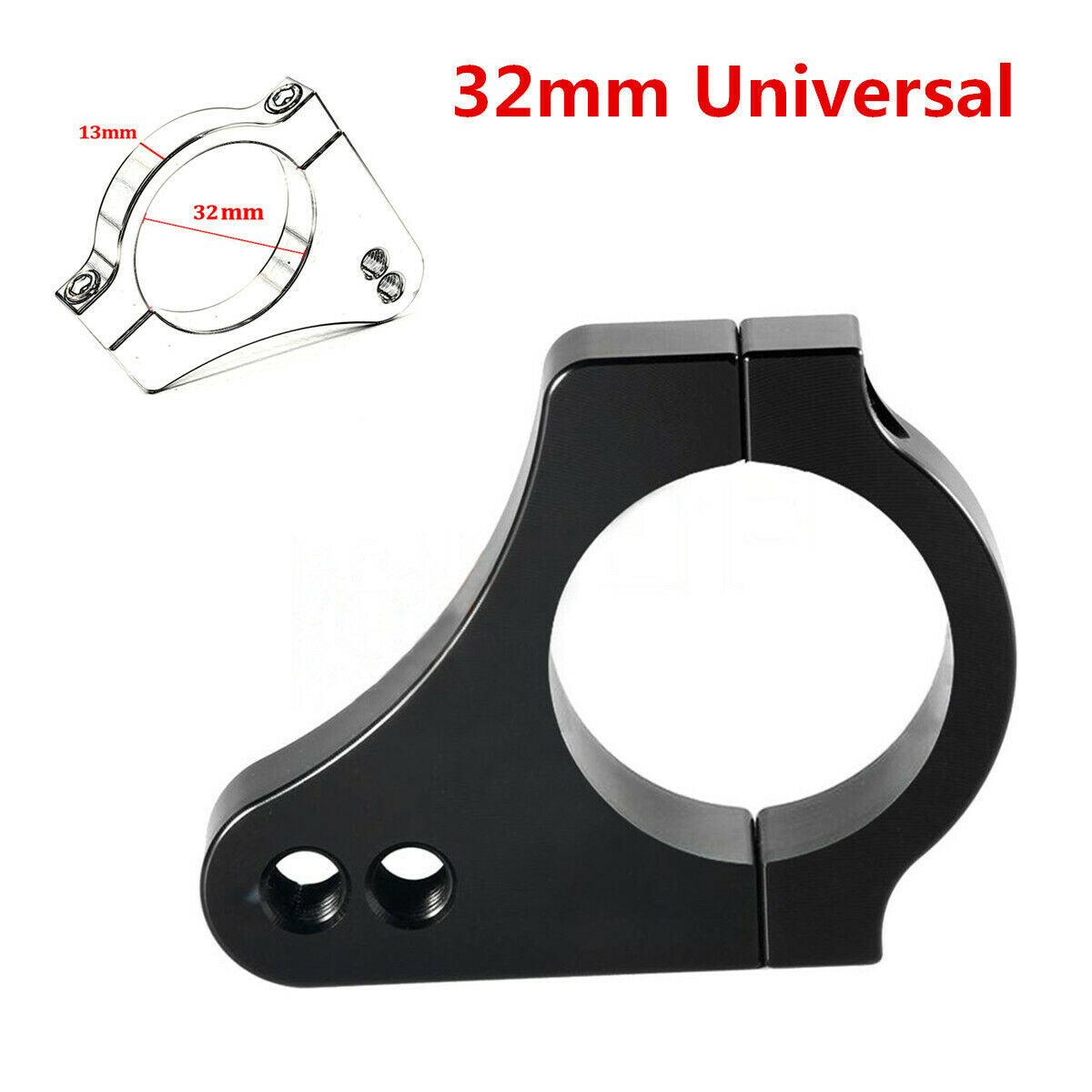 32mm Universal CNC Aluminium Motorcycle Steering Damper Fork Frame Clamp Bracket
