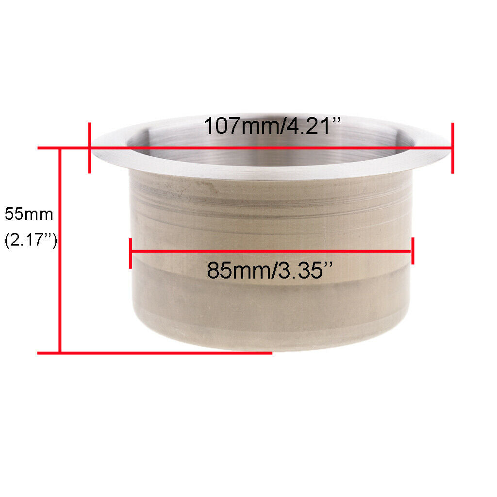 4pcs Stainless Steel Recessed Cup Drink Holder Marine Boat RV Camper 85x55mm
