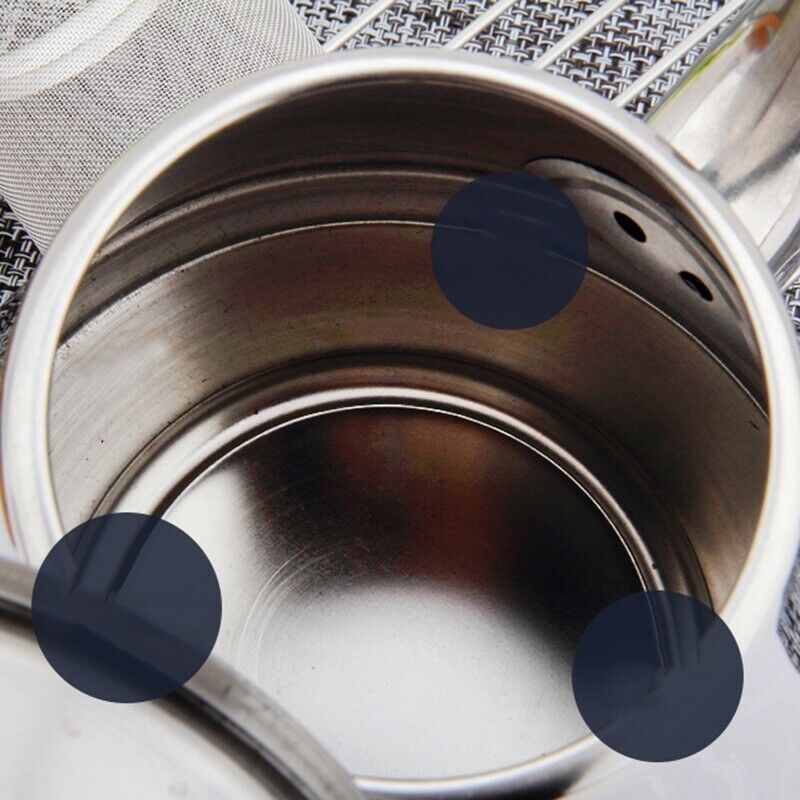 1.5L Stainless Steel Teapot Coffee Pot with Filter Kettle Home Hotel Bar RestaU6