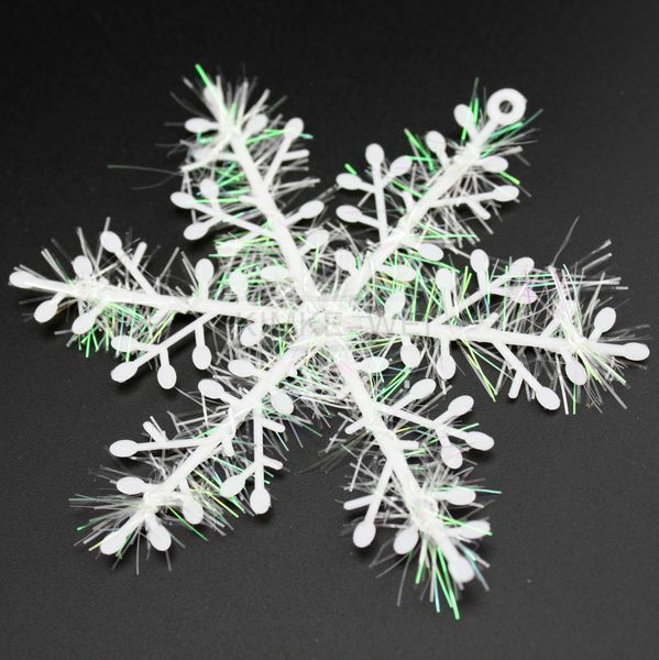 30x Christmas Party White Snowflake Charms Festival Decoration Decor Ornaments