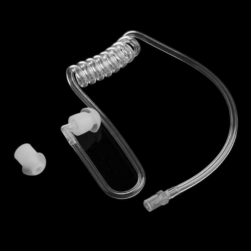 Transparent Coil Acoustic Air Tube Earplug  For Radio Earpiece Headset