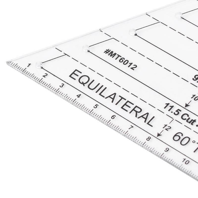 60 Degree Equilateral Triangle Quilting Ruler Template DIY Sewing Craft Tool