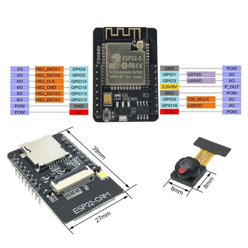ESP32-CAM-MB USB ESP32 Serial to WiFi ESP32 CAM Development Board CH340G 5V P4H7