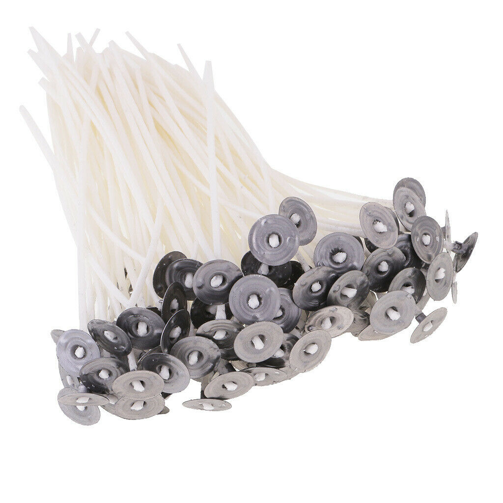 200pcs Low Smoke Natural Cotton Candle Make Wicks with Tabs