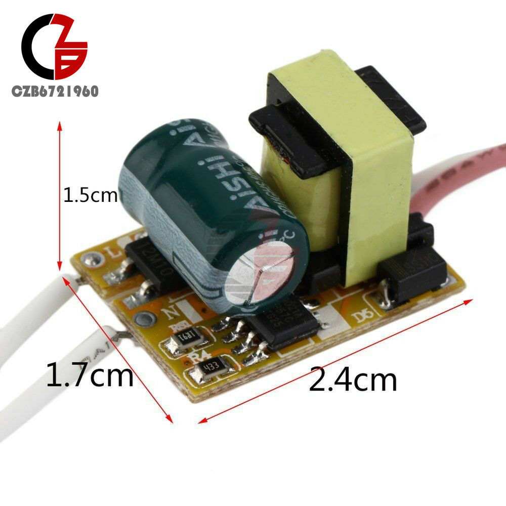 3W LED Driver Transfomer LED Chip Driver Power Supply AC 85-265V Green 100mA