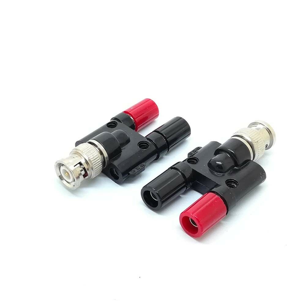 1X New CCTV Camera BNC Male to Double Banana Female Jack Coax RF Adapter
