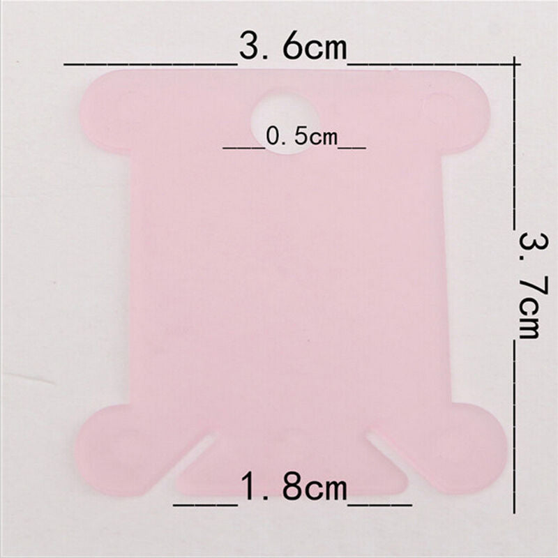 100x Plastic Thread Bobbins for Cross Stitch Embroidery Floss&Craft Storage BDAU