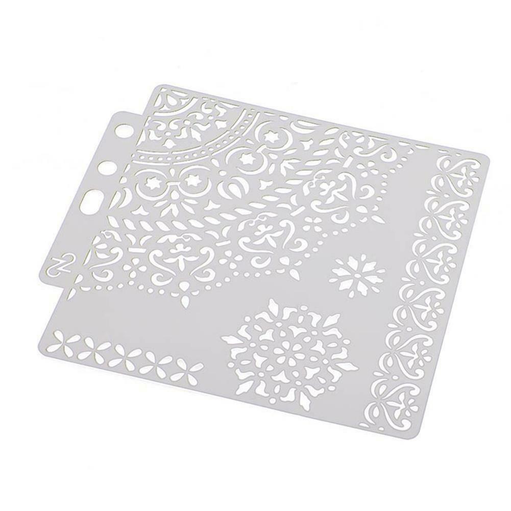 DIY Flower Coffee Stencils Cake Baking Template Scrapbooking Painting Decor A#S