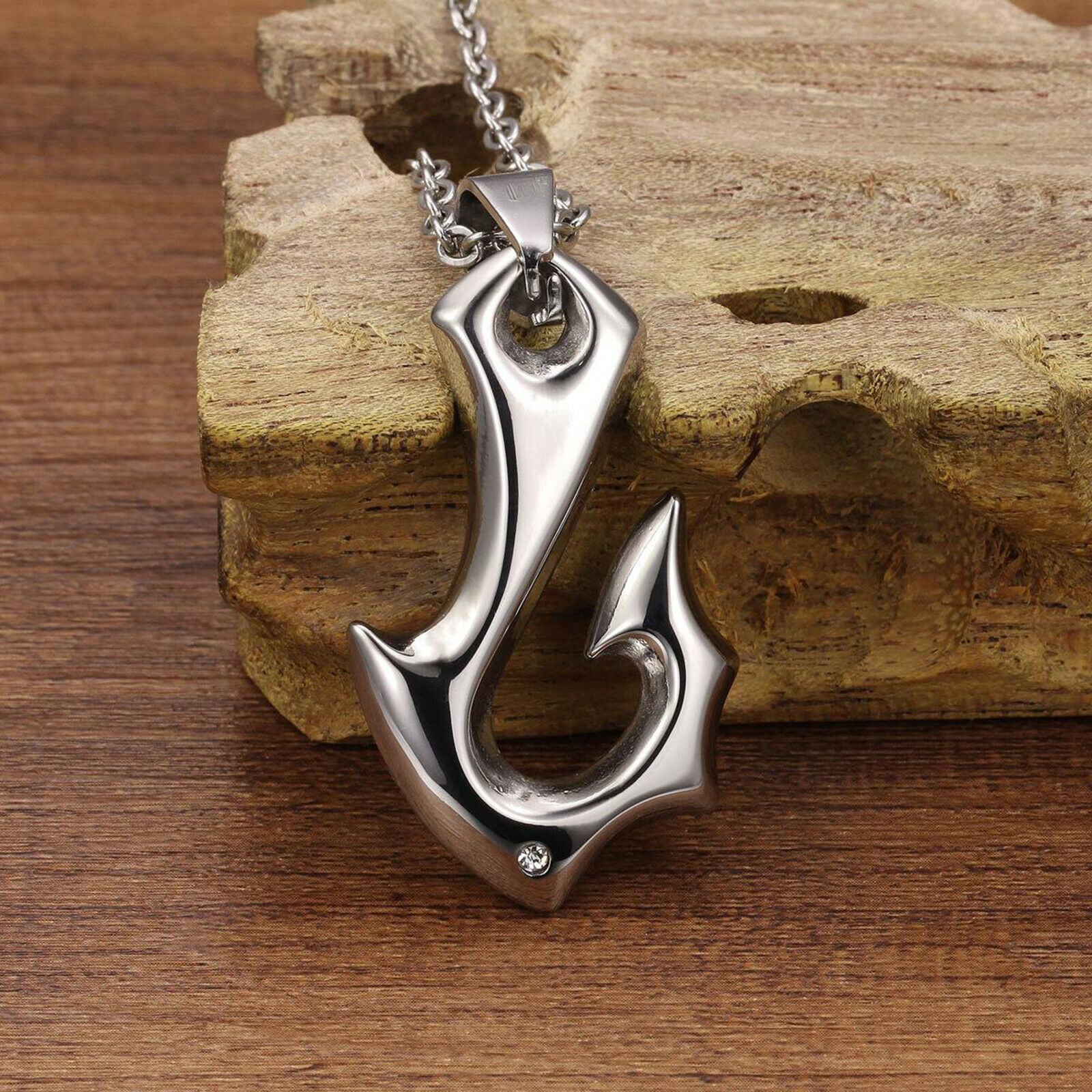 Alloy Trendy Special Fishhook Shape Sliding Pendant Necklace Chain New