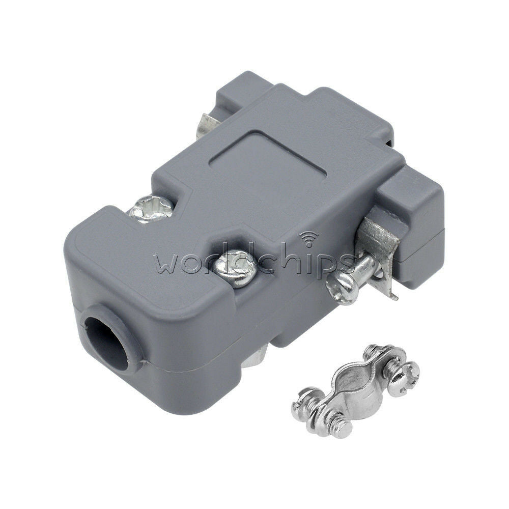 20PCS Grey D-Sub DB9 9Pin Plastic Hood Cover for 9 Pin or 15 Pin Connector
