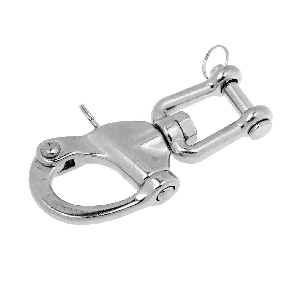 Set of 304 Stainless Steel Spring Snap Hook Quick Link Carabiner Buckle Clip