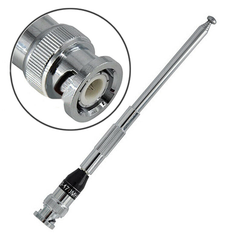 Telescopic BNC Antenna UHF 400-470mhz for Kenwood ICOM IC-V8 IC-V80 IC-V82