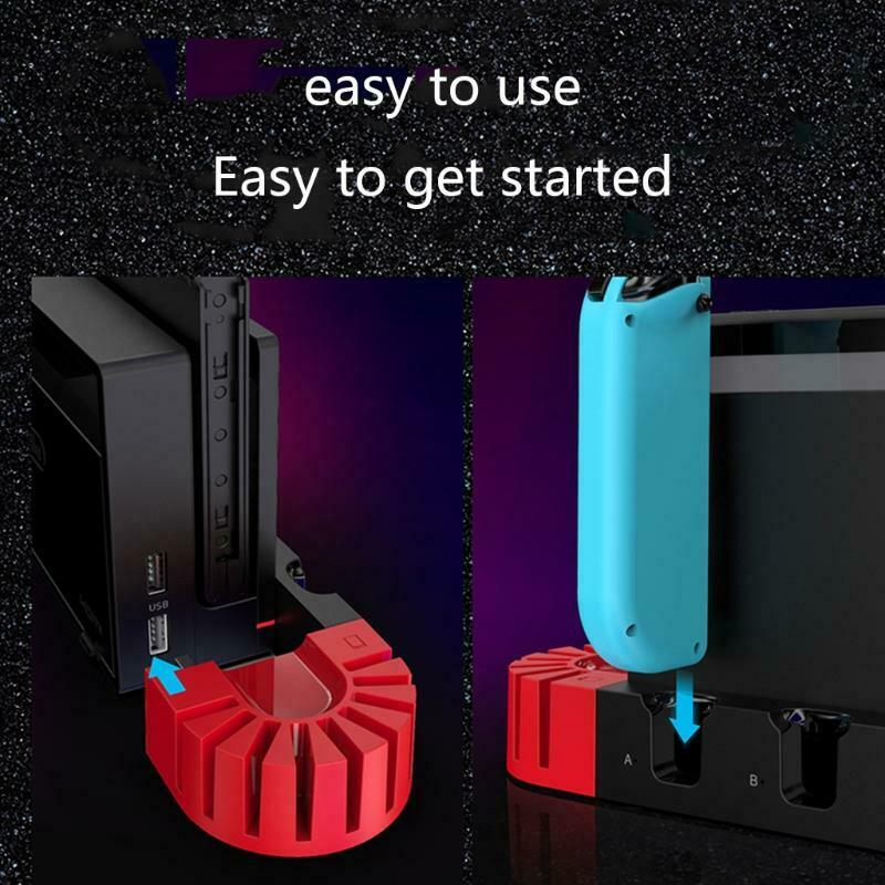 Charger Dock Station with 9 Game Cards Storage Compatible with Switch Joy Cons