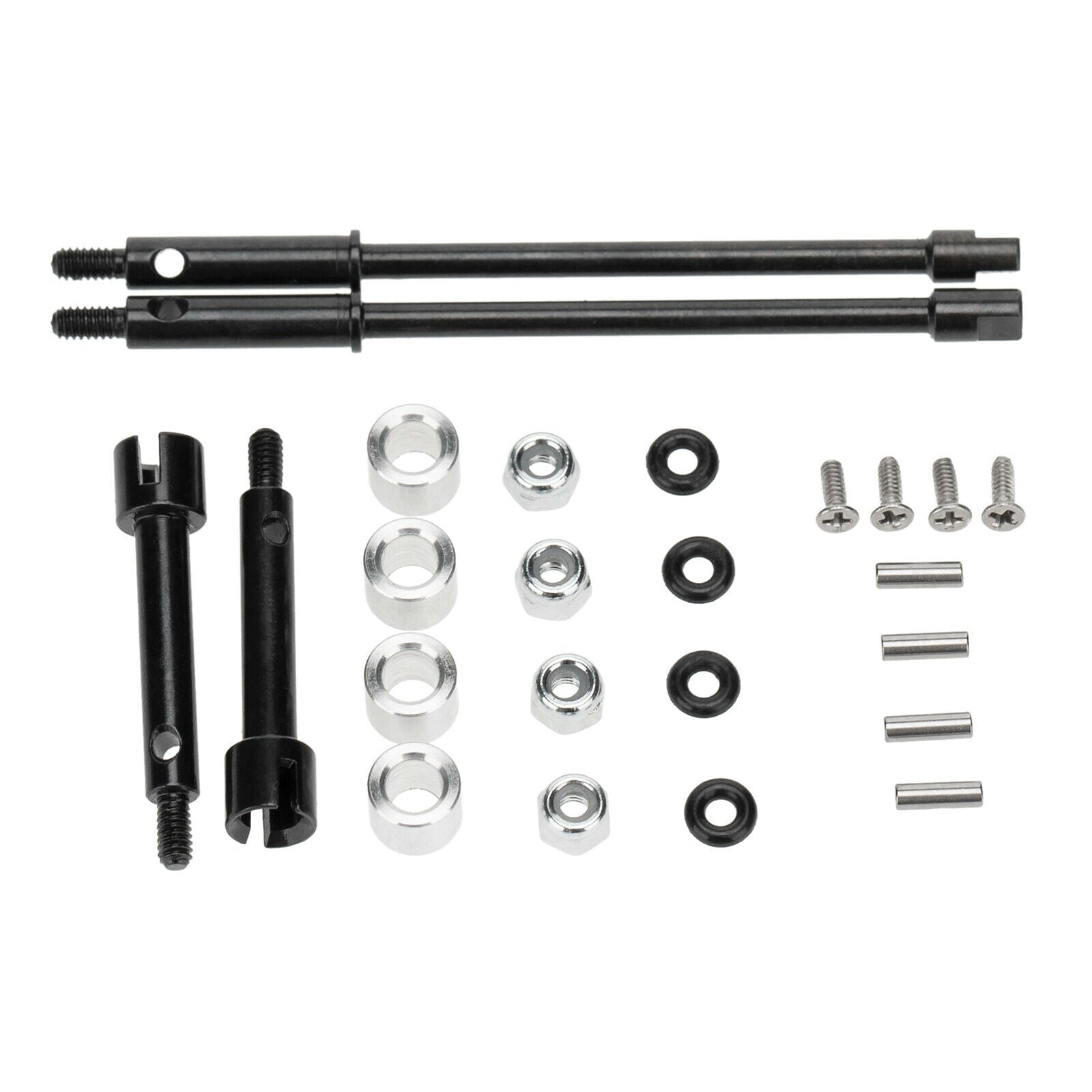 Front & Rear Axle Wheel Hub Set for Axial SCX24 90081 1/24 RC Crawler, 4mm Widen