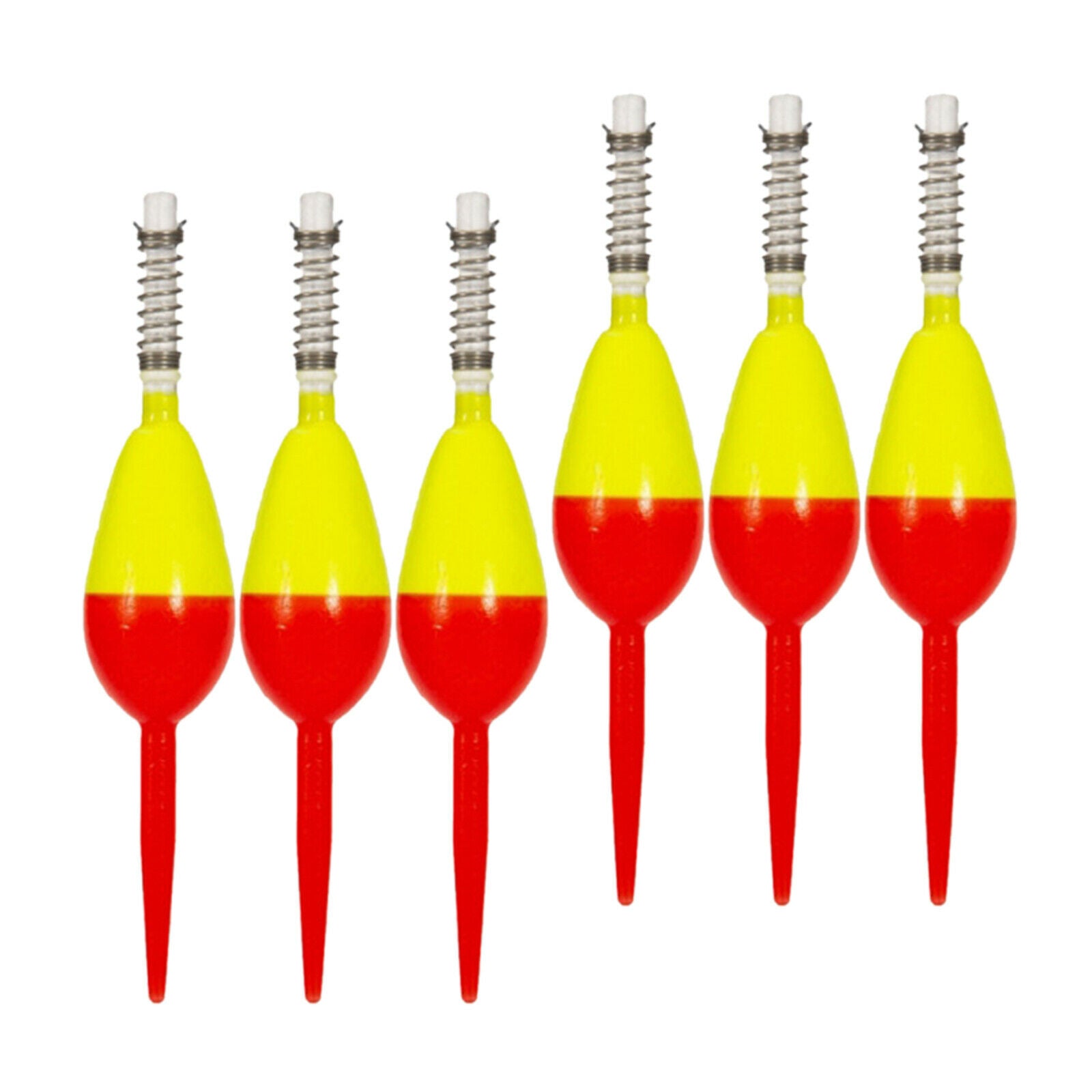 6Pcs Fishing Floats Bobbers Fishing Accessories Self-locking High Visibility
