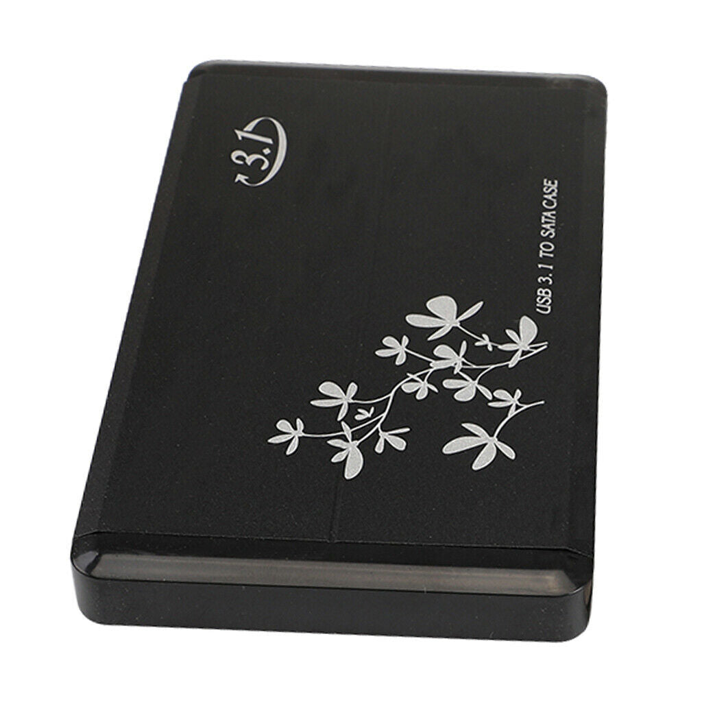 80G Black Aluminum Case USB 3.1 to SATA Hard Disk Enclosure HDD/SSD Adapter Case