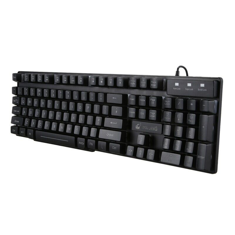 4X(ZIYOULANG Wired Keyboard Mouse Combination LED Light Mechanical Contact K1Q5)